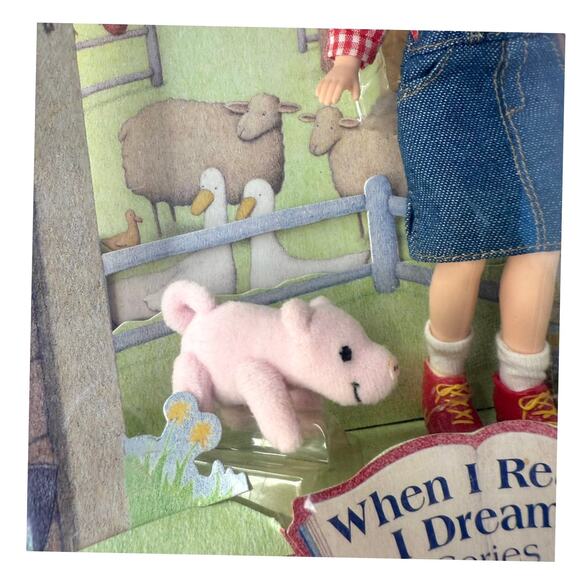 Charlottes Web Fern DOLL & PIG Wilber Plush When I Read I Dream 2001 Box Collect - Picture 3 of 7